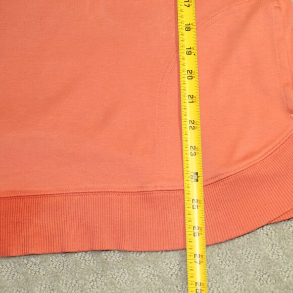 LL Bean Sweatshirt Womens M Peach Cozy Pullover Cowl Neck Pocket Long Sleeve - Picture 4 of 5